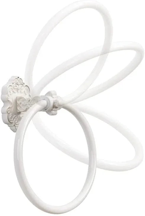 SDH Bathroom Towel Ring - Vintage Style Cream Towel Hanger - Wall Mount Kitchen & Bathroom Hand Towel Holder - Pack of 1 Heavy Duty Decorative Aluminum Hanging Ring for Bathroom - ModernBath