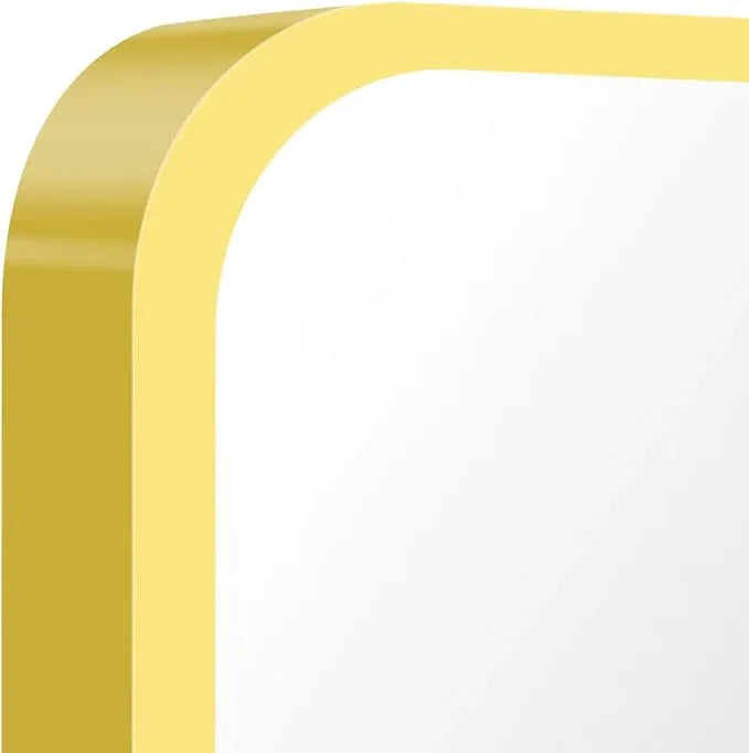 Gold Bathroom Mirror,24x48 inch Wall Mirror for Bathroom Wall Mounted,Round Rectangle Mirror for Bathroom Over Sink,Modern Frame for Home Decor Living Room,Bedroom Entryway,Horizontal/Vertical - ModernBath