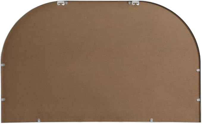 Illuminate, Metal Frame Arch Mirror 39X24 Inch in, Modern, Silver