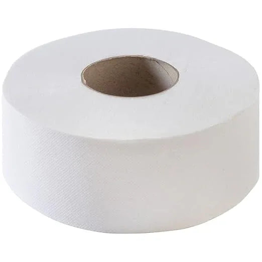 Genuine Joe Jumbo Roll Bath Tissue, 1-Ply, 3.63" x 1200', White, 12 Count - ModernBath