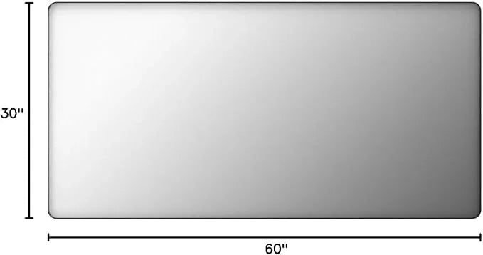 LOAAO 60X30 Inch Black Metal Framed Bathroom Mirror for Wall, Matte Black Bathroom Vanity Mirror Farmhouse, Large Rounded Rectangle Mirror, Anti-Rust, Tempered Glass, Hangs Horizontally or Vertically - ModernBath