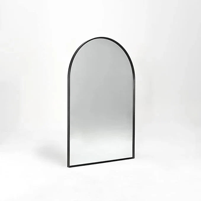 Minuover Arched Wall Mirror for Bathroom, 20"x30" Black Modern Metal Frame for Entryway Living Room Bedroom Wall Decor - ModernBath