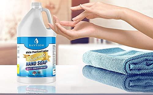Antibacterial Finesilk White Pearlized Lotion Liquid Hand Soap: Bulk Refill Jug. PH Balanced Ultra-Strength. Made In USA (Finesilk, Gallon) - ModernBath