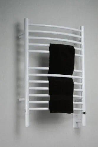 Amba Jeeves ECW Model E-Curved 12-Bar Hardwired Towel Warmer White - ModernBath