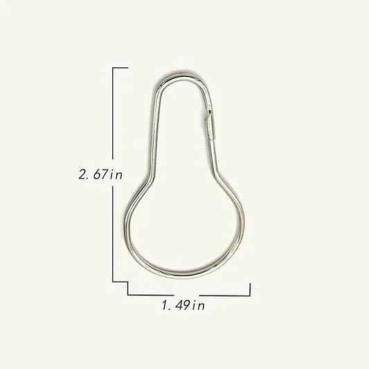 HLCM Shower Curtain Rings Hooks, Rust-Resistant Metal Shower Curtain Hooks, Stainless Steel Shower Curtain Rings for Bathroom Shower Curtain Rod (100PCS) - ModernBath