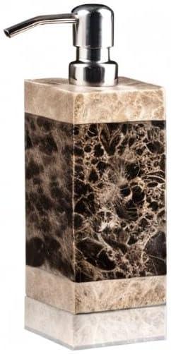 Hand Liquid&Lotion Soap Dispenser Pump Bottle Natural Marble for Kitchen Bathroom Countertop Laundry Room Holds Dish Soap Shampoo Laundry Liquid Shower Gel(Coffee Colour) - ModernBath