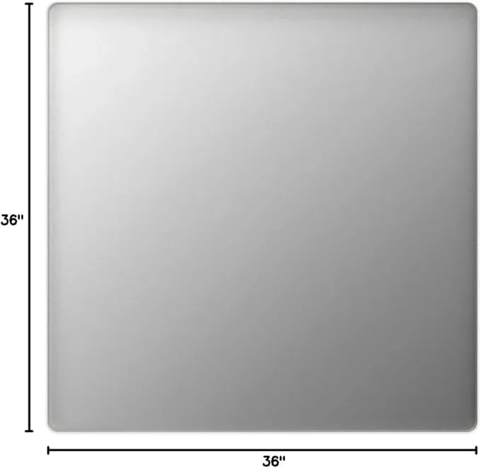 LOAAO 36x36 Inch White Metal Framed Bathroom Mirror for Wall, White Bathroom Vanity Mirror Farmhouse, Large Rounded Rectangle Mirror, Anti-Rust, Tempered Glass, Hangs Horizontally or Vertically - ModernBath