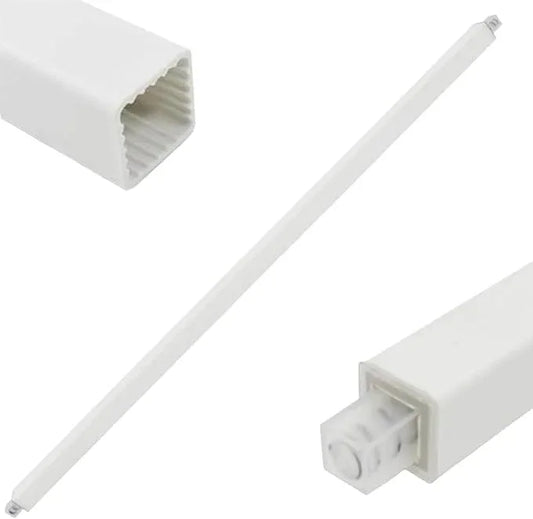 36 Inch Adjustable Towel Bar | White Plastic Towel Bar Replacement Rod for Ceramic Holder | Made to Be Cut to A Desired Length - ModernBath