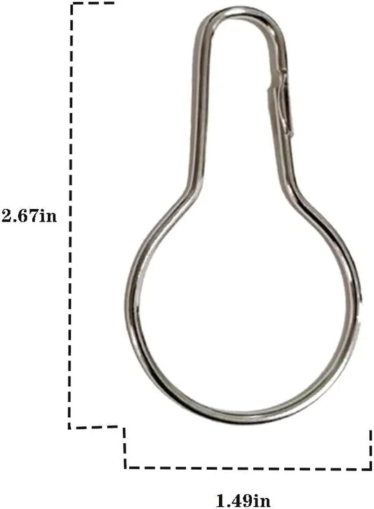 AHYCS 100Pcs Shower Curtain Hooks - Rust-Resistant, Decorative Metal Rings - Easy-to-Install for Bathroom Curtains, Rods, and Liners - ModernBath