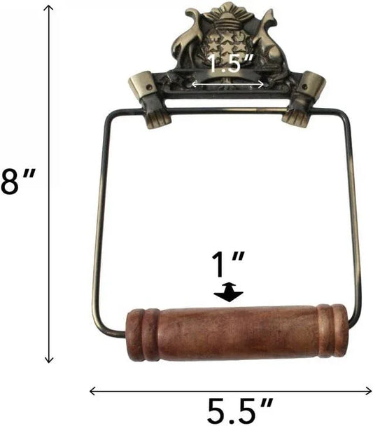 Renovators Supply Toilet Paper Holder - Antique Wall Mount Toilet Paper Holder - Sanitary Paper Holder - Vintage Bathroom Decor - Colonial Tissue Holder - Antique Brass, Vintage, Pack of 1 - ModernBath