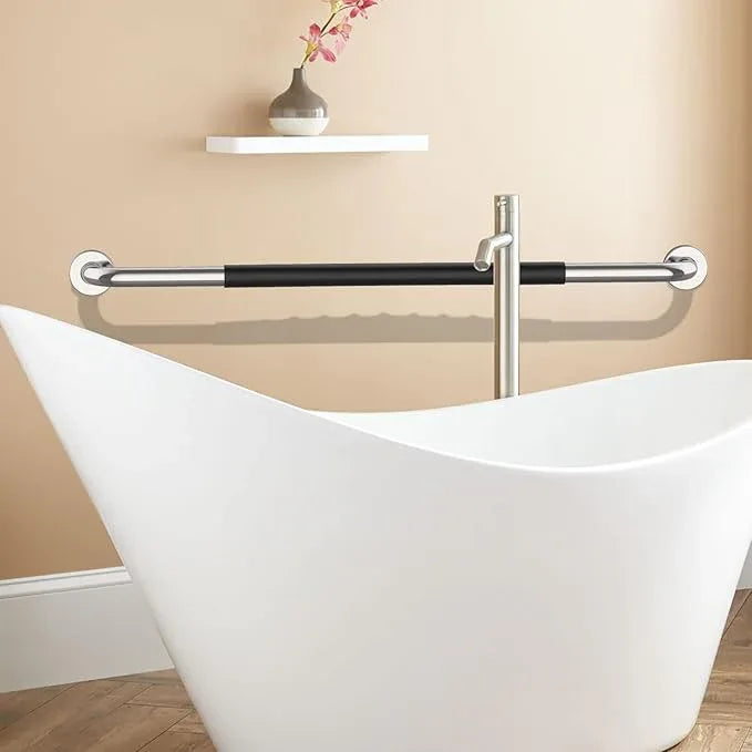36 Inch Shower Grab Bar w/Anti Slip Rubber Grip, Munzong Stainless Steel Bathroom Grab Bar, Chrome Bathroom Balance Bar,Safety Handrail Support,Handicap Injury Elderly Senior Assist Bath Handle - ModernBath