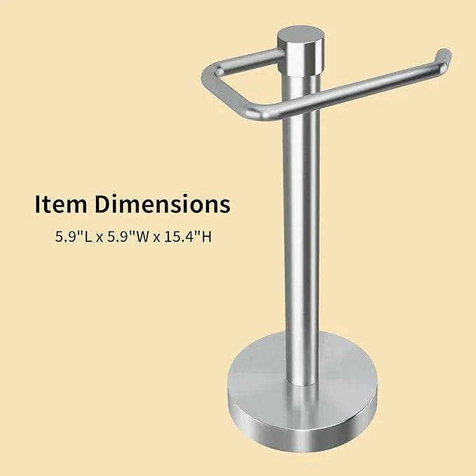 YUMORE Hand Towel Holder Stand Countertop Towel Rack Free Standing Towel Bar Hanger for Bathroom Kitchen (Brushed Nickel) - ModernBath