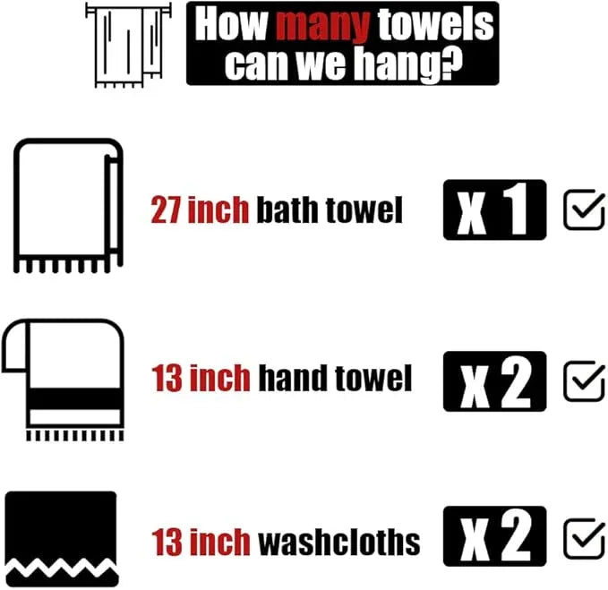 JQK Black Bath Towel Bar, 30 Inch 304 Stainless Steel Thicken 0.8mm Towel Rack Bathroom, Towel Holder Matte Black Wall Mount, Useable Length 27 Inch, TB110L27-PB - ModernBath