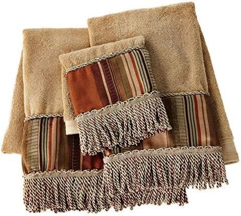 Zahari Home Contempo Modern Bathroom Towel Set - 3 Piece Set, Bath Towel, Hand Towel and Wash Towel - Classic Luxury Contemporary Decor - Beautiful Bath Ensemble - Unique Striped Pattern - ModernBath