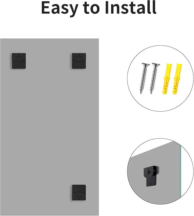 CILIBER Frameless Mirror, 20x36 Inch Bathroom Mirrors for Wall, Rectangle Bathroom Vanity Mirrors with Polished Edge, Hangs Horizontally or Vertically for Bathroom, Bedroom and Living Room - ModernBath