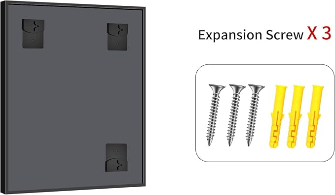 CIVENO Black Bathroom Mirror, 18x24 Inch Rectangle Mirrors for Wall, 0.6" Thickened Deep Frame, Brushed Black Mirrors for Over Sink, Shatterproof Tempered Glass, Antirust, Horizontally or Vertically