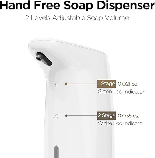 mooas Automatic Foaming Soap Dispenser Milky Touchless Foaming Hand Soap Dispenser, USB Rechargeable Electric Sensor Auto Foam Soap Dipsenser for Bathroom Kitchen Dish Wash Commercial 10.8oz (White) - ModernBath