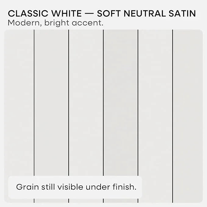 Homeforia White Floating Shelves 42 inch, High End Solid Real Wood 42inch Floating Shelf for Wall Mounted, White Wooden 42in Long Floating Shelves, Heavy Duty Bracket, 42 X 6.5 X 1.75 inches, Set of 3 - ModernBath