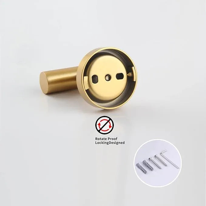 GERZWY Gold Stainless Steel Towel Hook Wall Mounted Robe Hook Heavy Duty Coat Hook Luxury Hooks for Bathroom Hotel 4 Pack AG1307B-BE - ModernBath