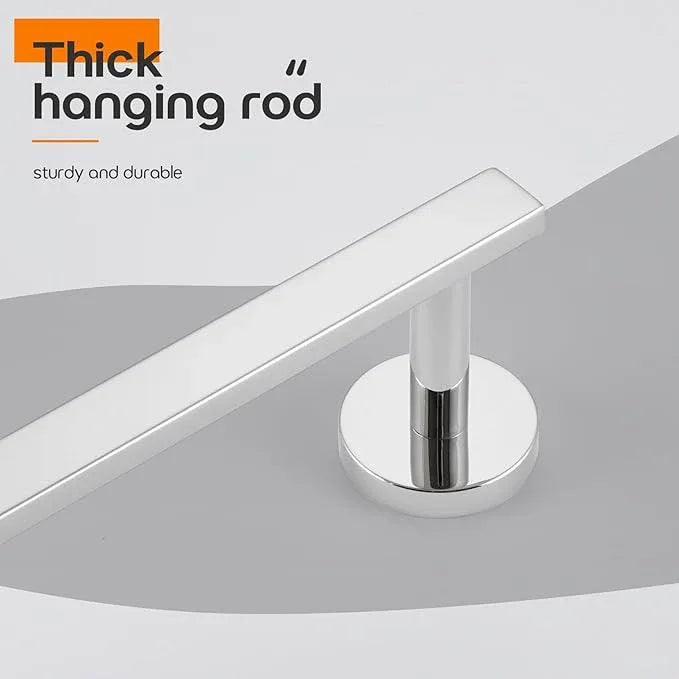20 Inch Bathroom Towel Bar Bath Towel Rack Kitchen Towel Holder Towel Shelf Wall Mounted SUS304 Stainless Steel Polished Chrome AN4001CH-L20 - ModernBath
