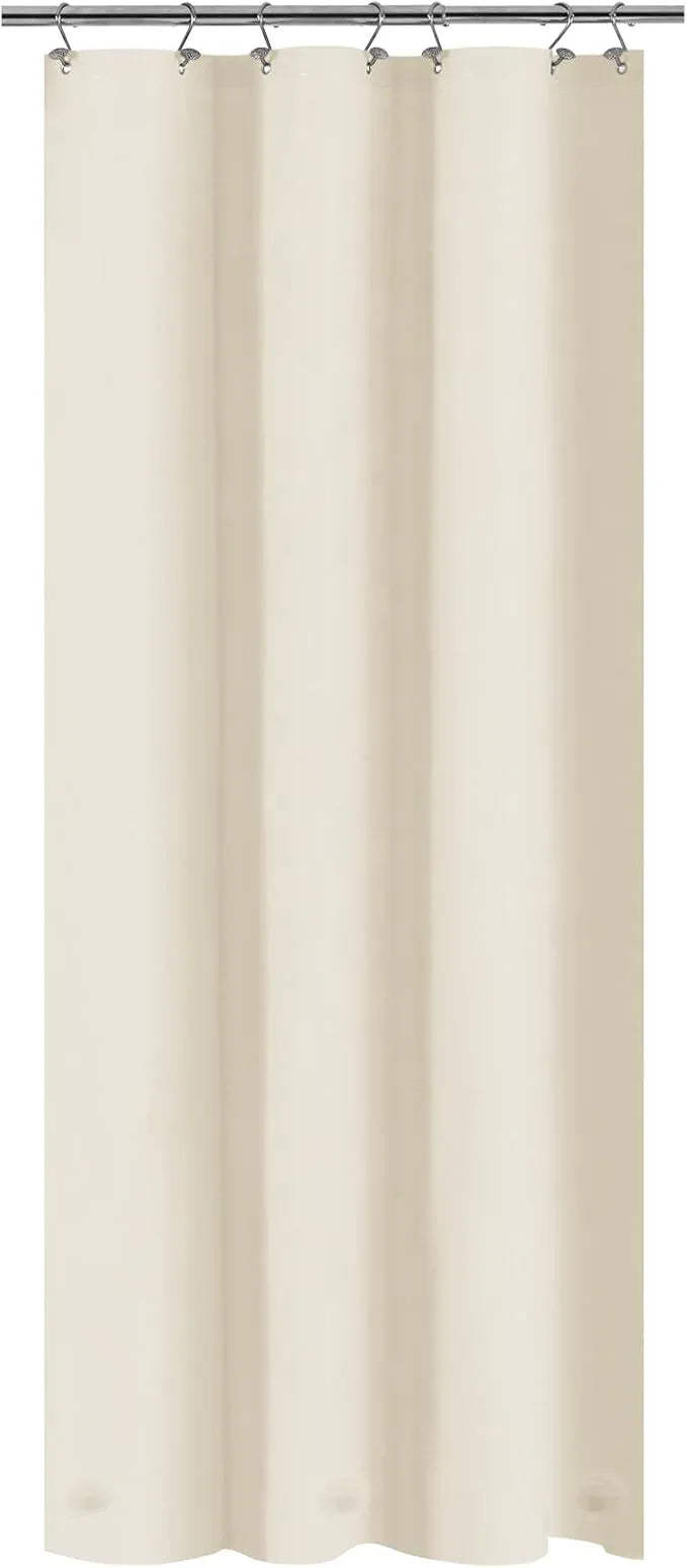 Barossa Design Beige Stall Shower Curtain Liner 36" W x 72" H - Waterproof PEVA Plastic Shower Liner for Small Bathroom Stall, Lightweight Bath Curtain with 3 Magnets & Metal Grommets - Beige - ModernBath