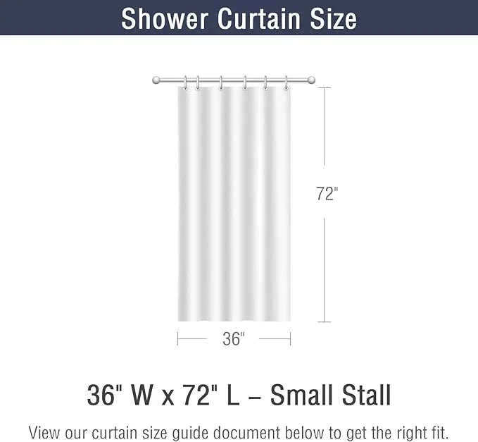 Gibelle Stall Small Shower Curtain Liner 36 x 72 Inches, Brown Shower Curtain Liner, Washable Waterproof Fabric Shower Liner for Bathroom, Machine Washable - ModernBath