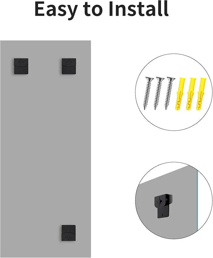 CILIBER Frameless Mirror, 20x48 Inch Bathroom Mirrors for Wall, Rectangle Bathroom Vanity Mirrors with Polished Edge, Hangs Horizontally or Vertically for Bathroom, Bedroom and Living Room - ModernBath