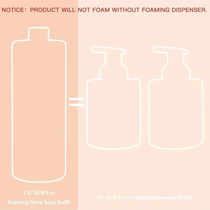 ROMIIE ZOI Foaming Hand Soap Refill, Gardenia, Gentle & Moisturizing Formula, 1 L/ 33.8 FL OZ - ModernBath