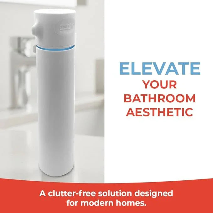 SqueezMe EasyPump Toothpaste Dispenser System - No-Mess Toothpaste Dispenser for Kids, Adults, Families - Hygienic Design & Easy One-Hand Use - Organizers & Accessories for Bathroom - Universal Fit - ModernBath