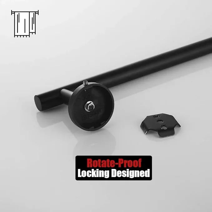 JQK Black Towel Bar, 27 Inch 304 Stainless Steel Thicken 0.8mm Towel Rack Bathroom, Towel Holder Matte Black Wall Mount, Useable Length 24 Inch, TB110L24-PB - ModernBath