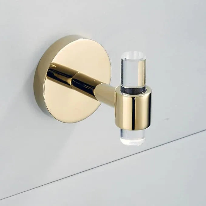 Gold Bathroom Hardware Accessories Set - Acrylic Hand Towel Holder Toilet Paper Holder Towel Hook - Wall Mounted Bath Towel Bar Set 3 Pieces SHUNLI - ModernBath