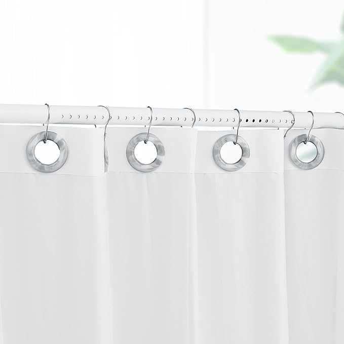 Gisafai 300 Pcs Metal Shower Curtain Hooks Rust Proof Hanging Shower Clips Curtain Rings Practical Hanger for Home Bathroom Bedroom Kitchen Rods Application (Silver)