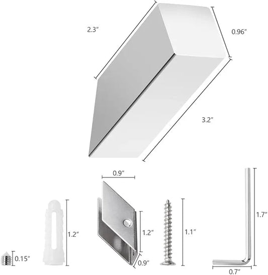 NINETREX Towel Hooks Chrome SUS 304 Stainless Steel 2 Pack Heavy Duty Modern Wall Hooks Silver Robe Hook for Bathroom Livingroom Hotel Style Wall Mounted,Polished Chrome Silver Hooks - ModernBath