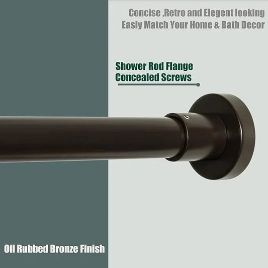 Artiwell Heavy Duty Shower Rod, Adjustable Shower Curtain Rod, Expandable 47-84 Inch, Permanent Mount Shower Rod, Never Rust Stainless Steel For Window Curtain and Closet, Oil Rubbed Bronze - ModernBath