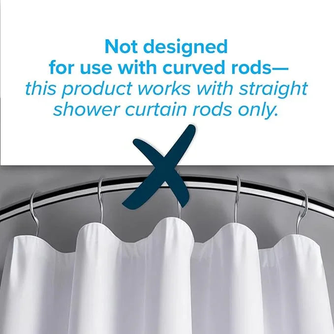 SlipX Solutions No Mess Splash Guard for Shower & Bathtub Curtain Liners | Bath Accessories to Keep Water Where It Belongs for A Non-Slip Bathroom Floor | Adhesive Free, Easy to Attach | 2 Per Pack - ModernBath