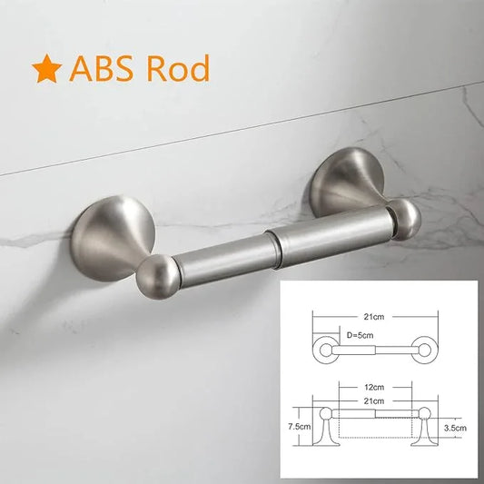 BGL Bathroom Hardware Set Brushed Nickel Adjustable Expandable Bath Towel Bars Bathroom Accessory Set Towel Racks 8-Pieces Wall Mount - ModernBath