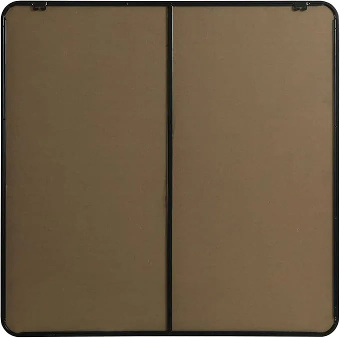 ARS Concepts Aura, Soft Corner Metal Square Mirror 42X42 Inch in, Modern, Black - ModernBath