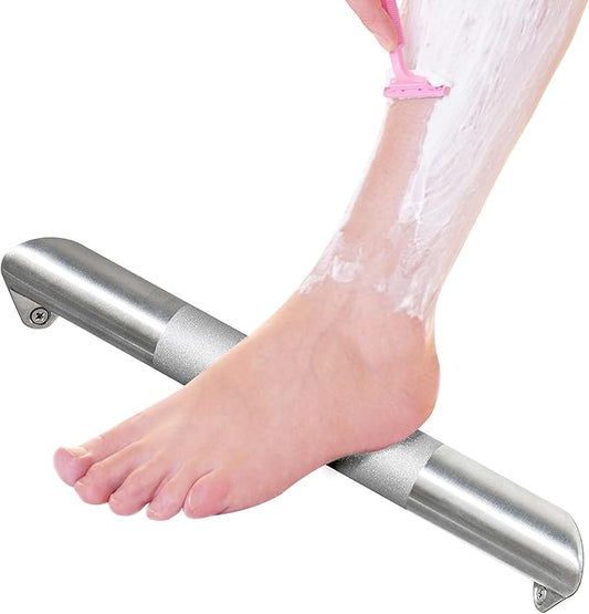 LUOGULIANG Shower Foot Rest for Shaving Legs, Wall Mounted Shower Foot Ledge, Antislip Stainless Steel Bar Foot Ledge for Bathroom, Brushed Nickel