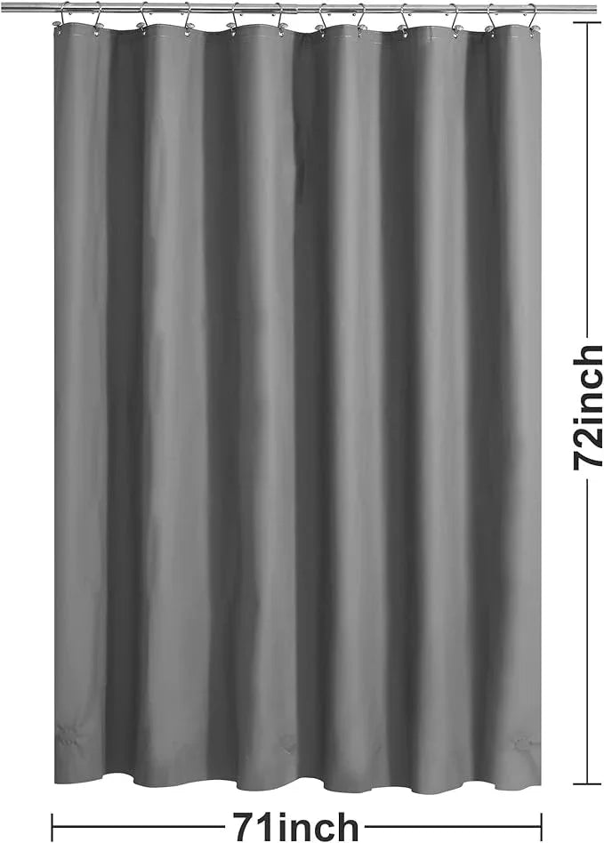 Barossa Design Gray Shower Curtain Liner - Premium PEVA Shower Liner for Bathroom, BPA & PVC Free, No Chemical Smell, Lightweight Standard Size Bath Curtain with 3 Magnets, Metal Grommets - Dark Gray - ModernBath