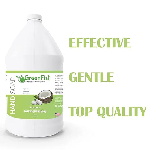 GreenFist Foaming Hand Soap Refills Jug Coconut Scent Foam Refill Made in USA, 128 ounce (1 Gallon) - ModernBath