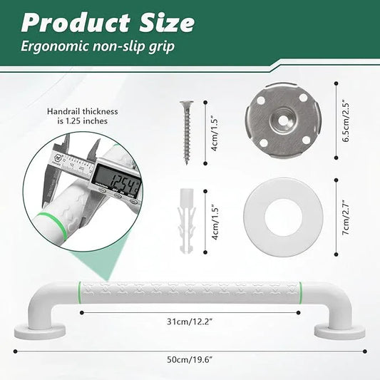Grab Bars for Shower,2 Pack 20 Inch Shower Handle Bath Grab Rails with Anti-Slip Grip and Safety Luminous Circles,Stainless Steel Bath Handle Bathroom Grab Bar for Seniors, and Disability. - ModernBath