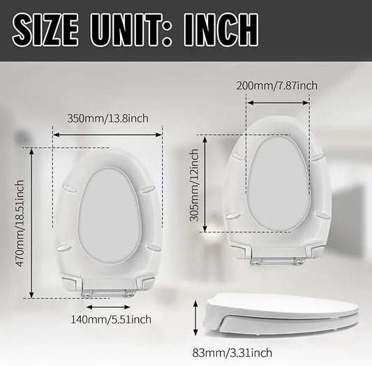SS113/SS114 Toilet Seat Replacement Compatible with TOTO,Elongated Toilet Seat Soft Close,Traditional Toilet Seat Replacement,Toilet Lid Slow Close Quiet No Slam, Heavy Duty Elongated Toilet, White - ModernBath