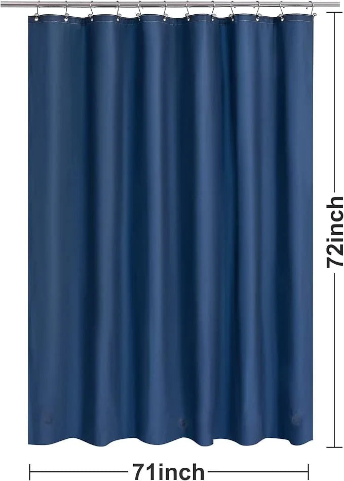 Barossa Design Navy Shower Curtain Liner - Premium PEVA Shower Liner for Bathroom, BPA & PVC Free, No Chemical Smell, Lightweight Standard Size Bath Curtain with 3 Magnets, Metal Grommets - Navy Blue - ModernBath
