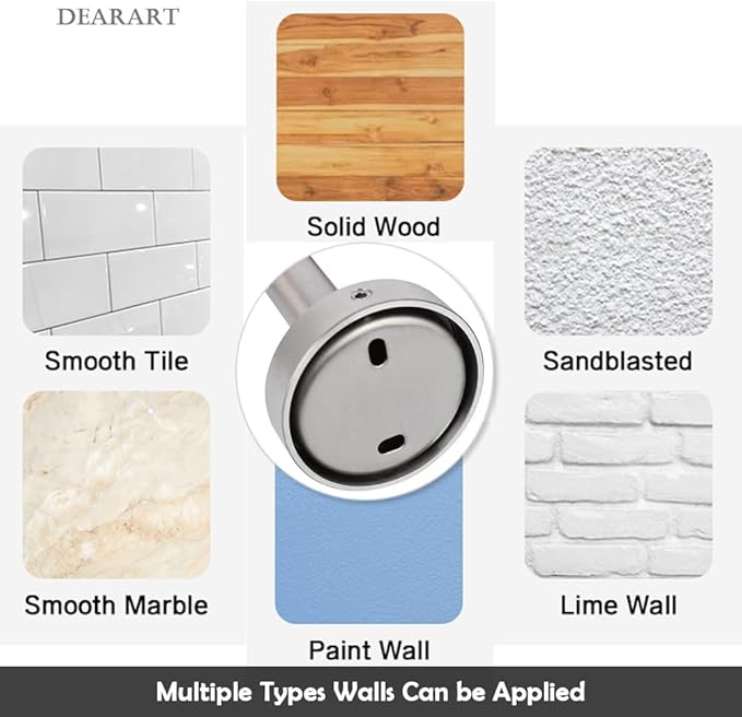 DEARART Bathroom Accessories Set, Stainless Steel Towel Racks, Bath Set, Paper Holder for Wall Mounted, Golden (5pcs)