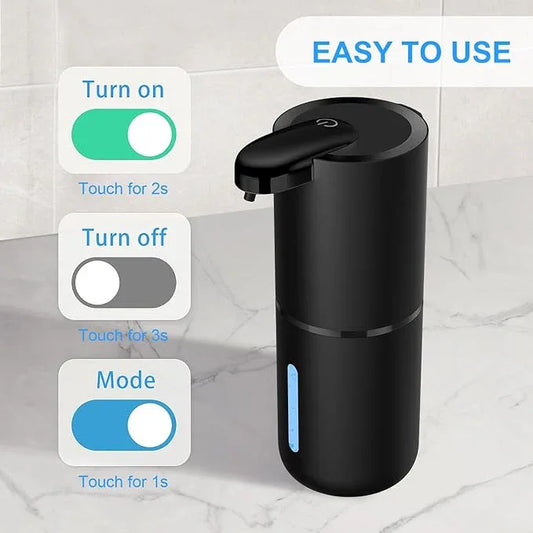SYLFU Automatic Foaming Soap Dispenser, Touchless Hand Soap Dispenser Rechargeable, Dish Foaming Liquid Dispenser Electric for Bathroom Countertop, Kitchen and Commercial 12.85 oz/380mL - ModernBath