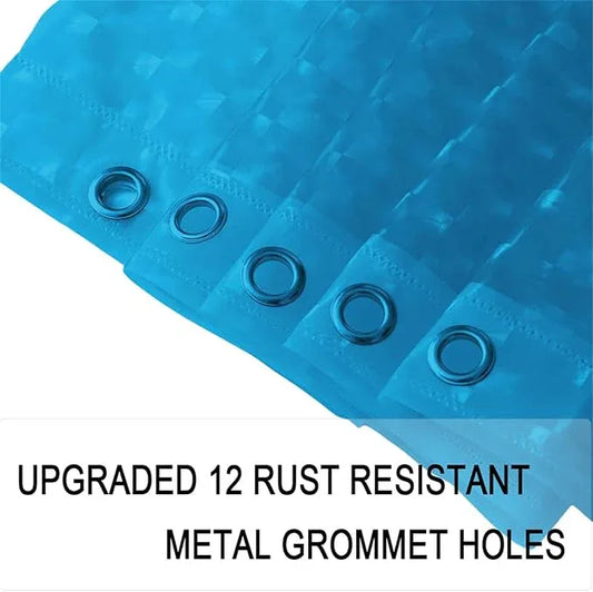EVA Shower Curtain Liner Blue Shower Curtain 3D Water Cube Clear Shower Curtains for Bathroom with 6 Rust Proof Metal Grommets,Clear EVA Shower Liner for Girly Bathroom Shower Stall 36x71 Inches - ModernBath