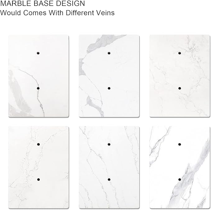 GZILA Toilet Paper Holder Stand Brushed Gold with Reserve, Marble Base Design, Free Standing Bathroom Tissue Roll Holder Freestanding, SUS304 Stainless Steel