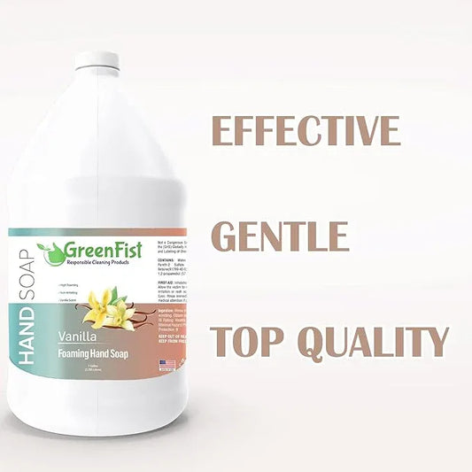 GreenFist Foaming Hand Soap Refills Vanilla Scent Jug Foam Refill Made in USA, 128 ounce (1 Gallon) - ModernBath