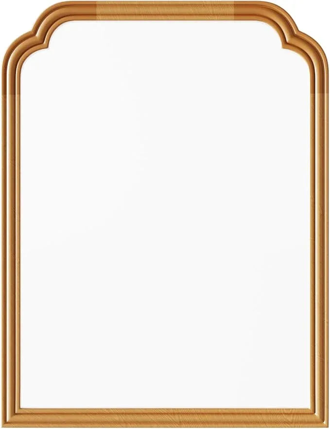 Ferytange Wood Frame Wall Mirror Decor for Small Bathroom Vanity Entryway, Living Room or Bedroom Home Decor - Light Woodgrain 18" x 24" Natural Color - ModernBath