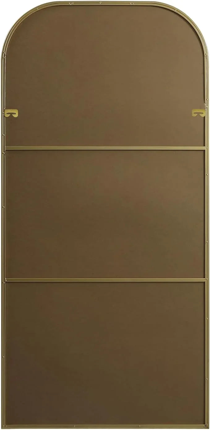 Illuminate, Metal Frame Arch Full Length Mirror 35X72 Inch in, Modern, Brass - ModernBath